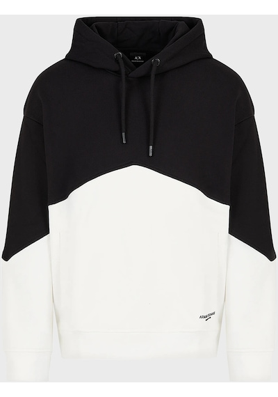 Armani Exchange Erkek Sweat 6rzmlb Zj4xz 22cg Siyah-beyaz Beyaz - Siyah