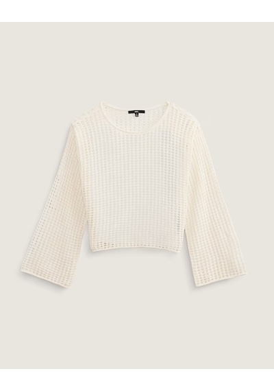 Vans Mila Open Knit Crop Crew Bayan Sweat Vn000m9hfs81 Krem