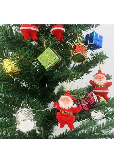 Yılbaşı Ağaç Süsleme Seti 4.5 Cm Noel Baba 6 Lı