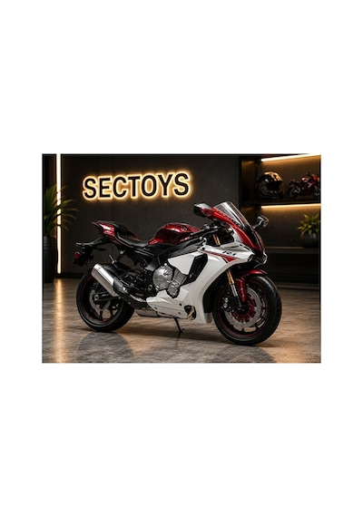 1:12 Ölçek Yamaha Yzf-r1 Diecast Model Motosiklet Kutulu Lisanslı Yamaha Yzf-r1 Beyaz-kırmızı