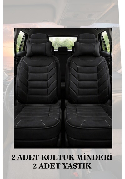 C180 W203 2007 Uyumlu Siyah Renk Lüks Premium 2 Adet Minder Ve Yastık