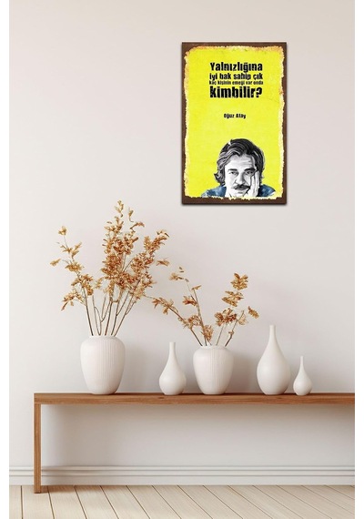 Kuşe Kağıt Duvar Posteri Yalnızlığa Iyi Bak Oğuz Atay Retro Vintage Drtr0020