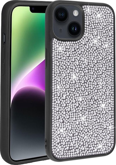 Apple Uyumlu iPhone 14 Kılıf Parlak Taşlı Tasarım Zore Ston Kapak