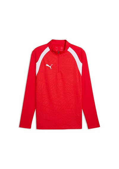 Puma Teamfinal26 Training 1/4 Zip Erkek Futbol Antrenman Uzun Kollu Tişört 65967901 Kırmızı
