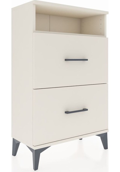 Arges Komodin Tek Raflı 2 Çekmeceli 60x30x96 Aytaşı-aytaşı Aytaşı