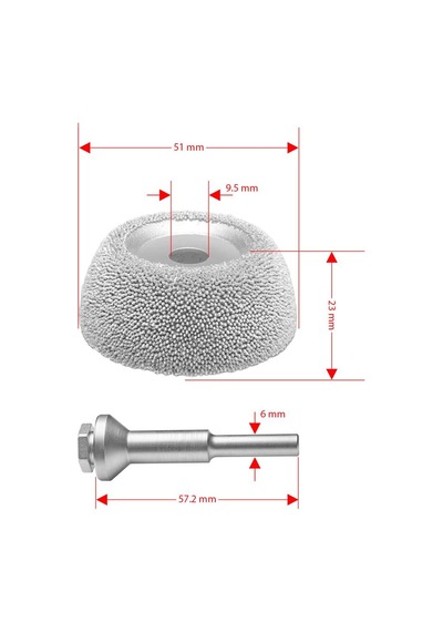 Kutzall Cw200o230 İnce Diş Ahşap Çanak Törpü 51 Mm