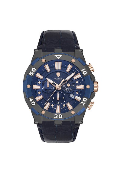 Wainer Quartz Erkek Kol Saati Wa.14000-f Altın - Mavi