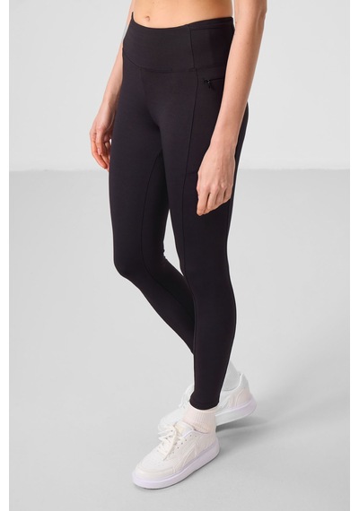 Tommylife Siyah Esnek Standart Fit Performans Kadın Tayt - 94667 SiYAH