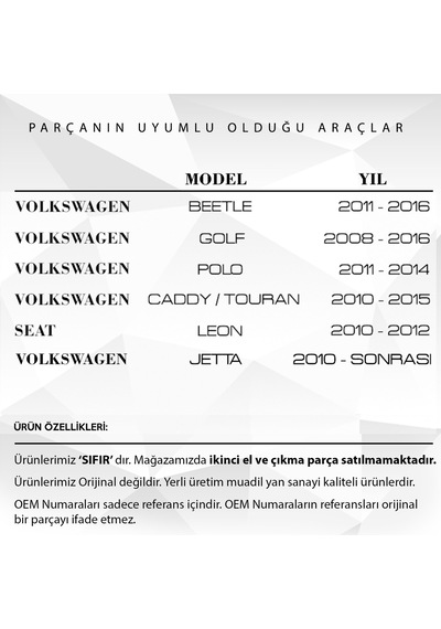 Vw Polo, Audi A3, Skoda, Seat İçin Yağ Soğutucu Conta 1.2 Tsı