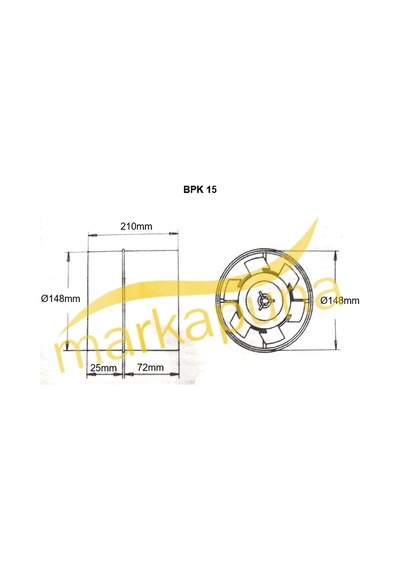 Bvn Bpk 15 Mini 15Cm Plastik Kanal Fanı