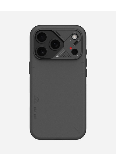 Aulumu İphone 17 Pro Max İle Uyumlu A17 Vegan Leather Serisi Magsafe Deri Kılıf Siyah