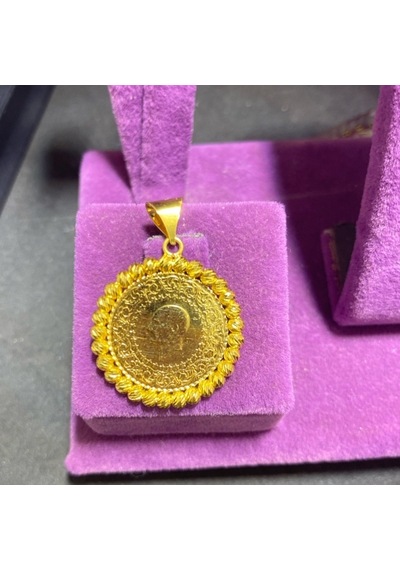 22 Ayar Altın Kolye Çeyrekli Kolye Ucu 3.67gr - Z00075