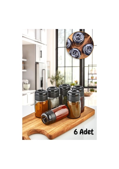 Jasper Jpr-00101 245 Ml Black 6 Adet Cam Baharatlık Biberlik