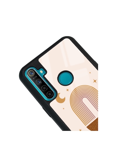 Oppo Realme 5i Nude Art Night Tasarımlı Glossy Telefon Kılıfı Siyah