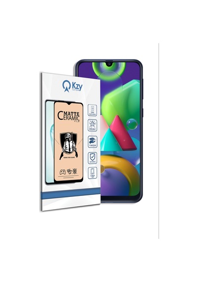 Samsung Galaxy M21 ile Uyumlu Tam Kaplayan Esnek Nano Mat Seramik Ekran Koruyucu