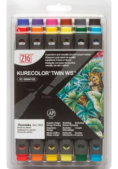Zig Kurecolor Twin Ws Marker Kc3000N 12Li Set 12B1