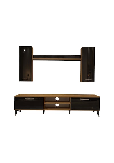 Decoraktiv Eko 7 Mdf Dvd Silver Tv Ünitesi Tv Sehpası Pera - Siyah