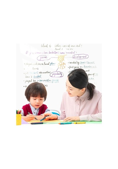 Ers Silinebilir Kalemli Sticker Duvara Yapışabilen Yazı Tahtası 60x100 Cm Çok Renkli