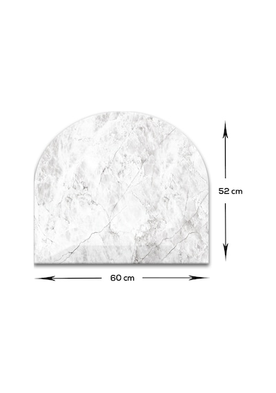 Decorita Cam Ocak Arkası Koruyucu | Oval Şekilli | Taş Görünümlü