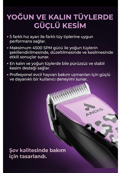Andis Pulse Zr Iı Kablosuz Wild Yedek Bataryalı Kedi Köpek Tıraş Makinesi
