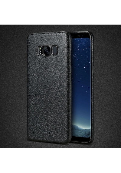 Ally Sm Samsung Galaxy Uyumlu S8 Deri Dokulu Premium Soft Silikon Kılıf- 5775