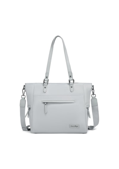Smart Bags Twill Dimi Kumaş Kadın Omuz Çantası 3323 Gri