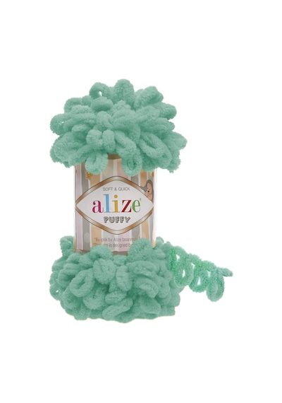 Alize Puffy El Örgü İpi (5 Li Paket) - 490-Mint