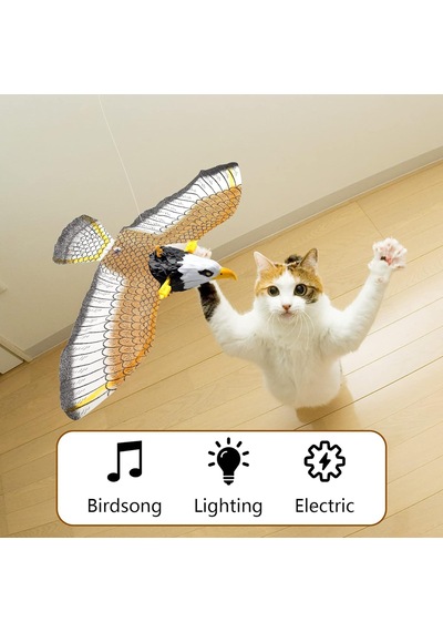 Elektrikli Uçan Kartal Kedi Oyuncağı 2 Li Paket Asılı Uçan Kuş Kedi Oyuncakları Hareketli Kanatlı İnteraktif Kedi Oyuncağı Ev Kedileri İçin Oyun