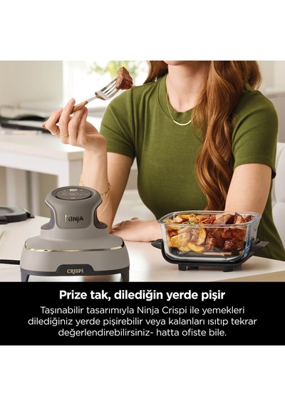 Ninja Crispi 4-In-1 Taşınabilir Cam Hazneli Pişirme Sistemi
