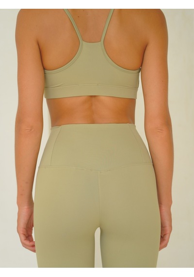 Mai Studios Co. Fold Kaplı Spor Soft Haki Crop Haki