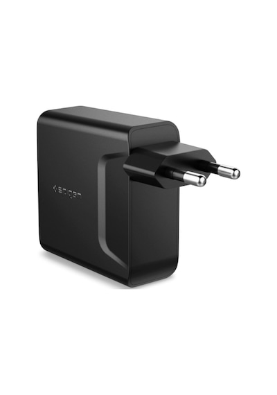 Spigen SteadiBoost F211 48 W Uyumlu iOS/Android/MacOS Hızlı Şarj Adaptörü Siyah - 000AD24973