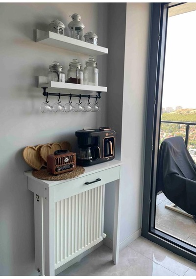 Kahve Köşesi Takımı Beyaz 70 X 30 X 92 Beyaz