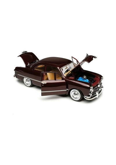 Motor Max 1:24 1949 Ford Coupe Model Araba Metal Diecast - Bordo