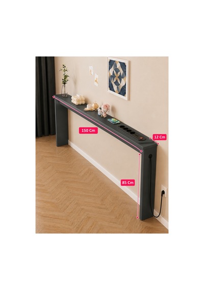 Café Royale Vintage & Usb-tech Konsol Raf - 3 Usb + 4 Priz Girişli Mdf Koltuk Arkası Raf Antrasit 150x85x12 Café Royale Vintage & Usb-tech Konsol Raf - 3 Usb + 4 Priz Girişli Mdf Koltuk Arkası Raf Antrasit 150x85x12
