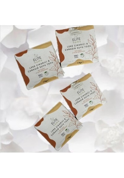 The Elite Home Doğal ve Vegan Sertifikalı Leke Çıkarıcı Çamaşır Suyu Tozu 4 x 1 KG