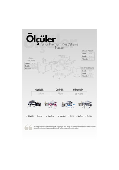 Creo Mobili Yükseklik Ve Eğim Ayarlı, Sirius Premium Plus Bilgisayar, Çalışma Masası Seti Beyaz/mavi Gri Creo Mobili Yükseklik Ve Eğim Ayarlı, Sirius Premium Plus Bilgisayar, Çalışma Masası Seti Beyaz/mavi Gri