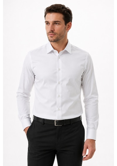 Elitpark Heritage Düz Renk Uzun Kollu Pamuklu Cepli Regular Fit Premium Saten Erkek Gömlek Beyaz Elitpark Heritage Düz Renk Uzun Kollu Pamuklu Cepli Regular Fit Premium Saten Erkek Gömlek Beyaz