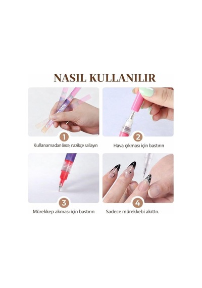 Rıvano 12 Renk Oje Sanatı Kalemi Seti, Su Bazlı Hızlı Kuruyan Tırnak Art Kalemi, Çocuklar Ve Yetişkinler İçin Kolay Tırnak Boyama Ve Nail Art Tasarım Seti Beyaz - Çok Renkli Rıvano 12 Renk Oje Sanatı Kalemi Seti, Su Bazlı Hızlı Kuruyan Tırnak Art Kalemi, Çocuklar Ve Yetişkinler İçin Kolay Tırnak Boyama Ve Nail Art Tasarım Seti Beyaz - Çok Renkli