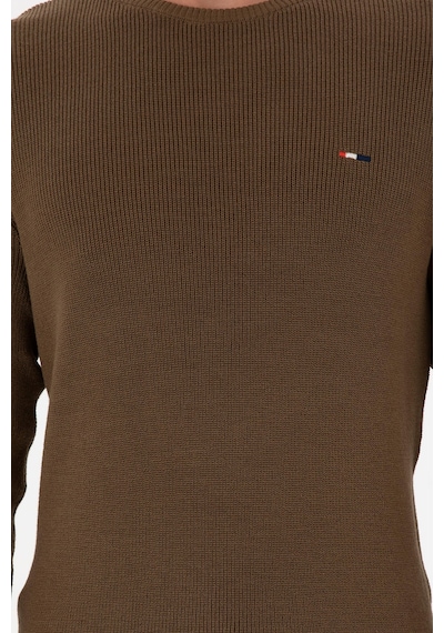 U.S. Polo Assn. Erkek Slim Fit Bisiklet Yaka Haki Basic Kazak 50298282-VR027