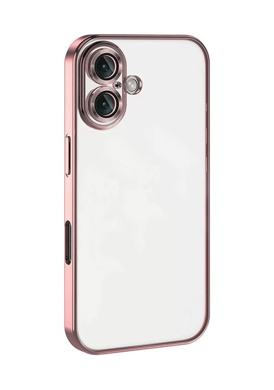 Newface Apple İphone 16 Plus Kılıf Razer Lensli Silikon - Pembe