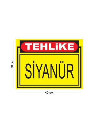 Metal Tehlike Siyanür 30x40 Cm A3 Uyarı İş Güvenliği Levhası