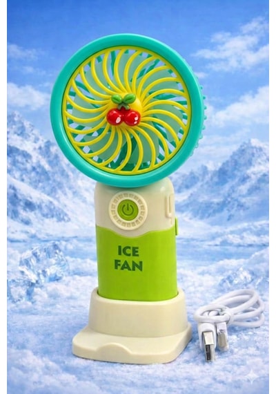 Fit Turkuaz Mini Taşınabilir Sessiz El Fanı 3 Hız Ayarlı Mini El Pervanesi Soğutucu-vantilatör