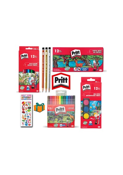 Pritt Boya Seti 12 Li Kuru - Sulu - Pastel - Keçeli Kurşun Kalem