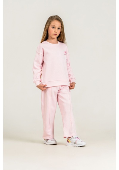 U.S. Polo Assn. Kız Çocuk Baskılı Pembe Uzun Kol Eşofman Takımı Us2707-c-v1 Us2707-c-v1