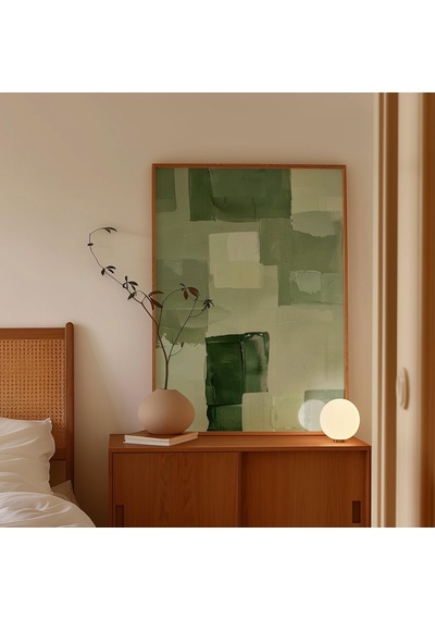 Adaçayı Yeşili Soyut Baskı Minimalist Geometrik Duvar Sanatı Nötr Modern Tablo Dekorasyonu Dijital İndirme