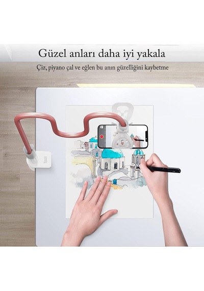 Bix Saiji Ivy Akrobat Esnek Telefon Tutucu Pembe
