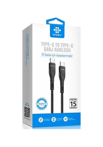 60w Type-c To Type-c Usb Şarj Kablosu Arbaks Arb-304