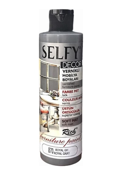 Rich Selfy Decor Vernikli Boya 240Cc - Royal Gri 870