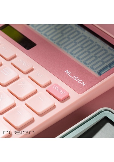 Nusıgn 12 Haneli Hesap Makinesi Plastik Pembe