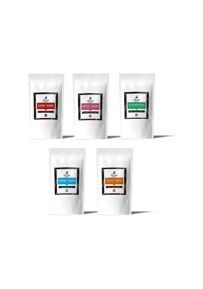 Addis Ababa Coffee Kavrulmuş Çekirdek Etiyopya Kahveleri 5 x 100 G + Klips 5'li